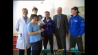 Riders visit children at a local Hospital