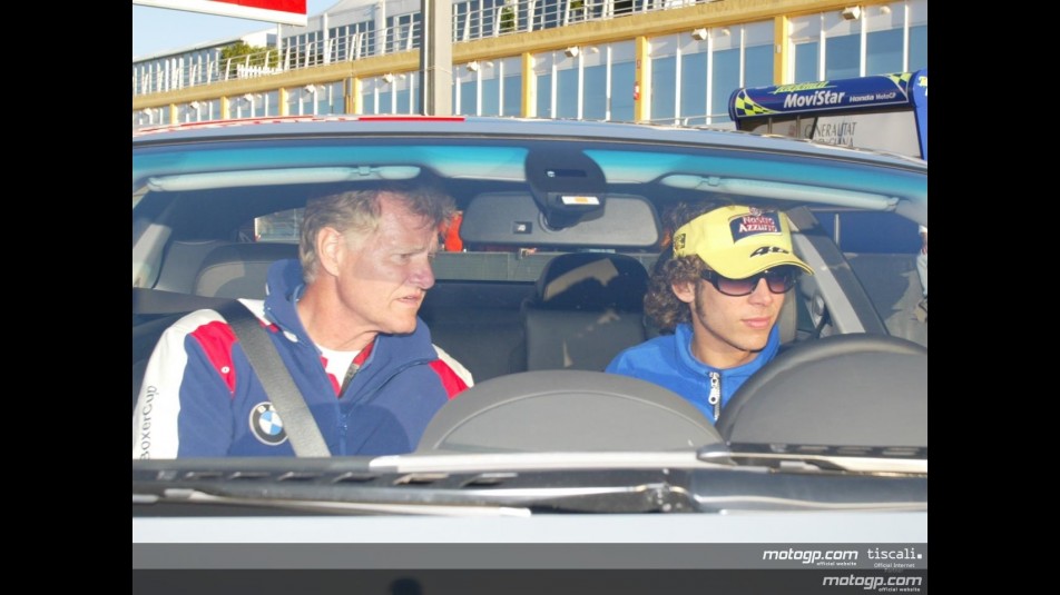 Rossi collects his new BMW 645Ci