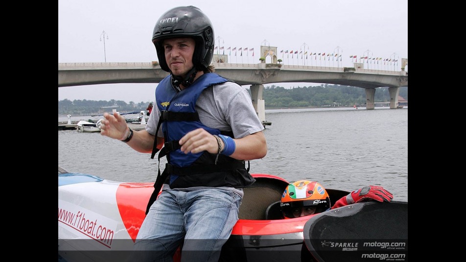 MotoGP riders making splash in Powerboat