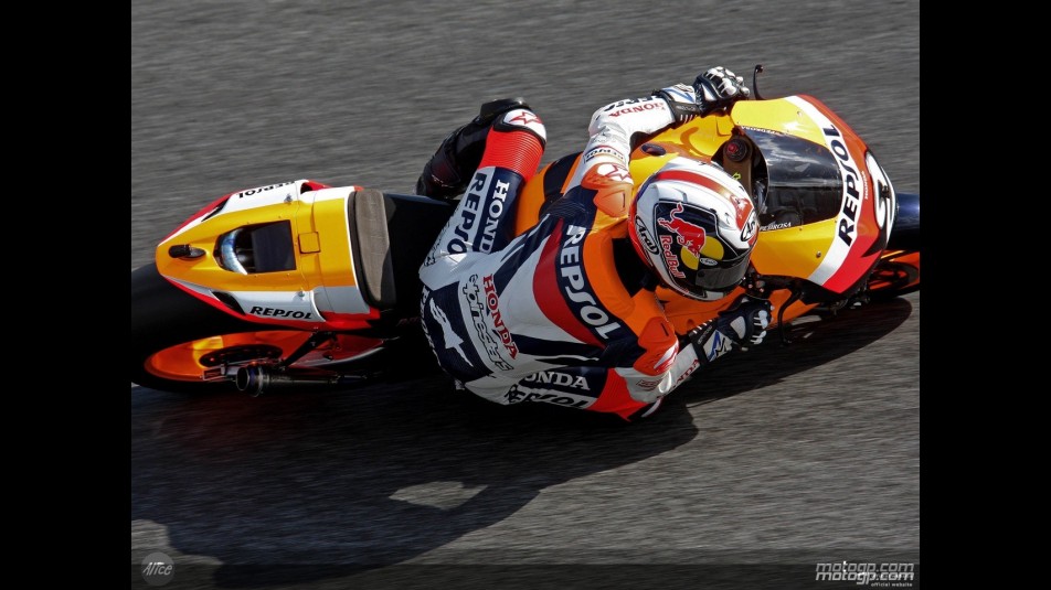 Dani Pedrosa in action in Estoril (MotoGP)