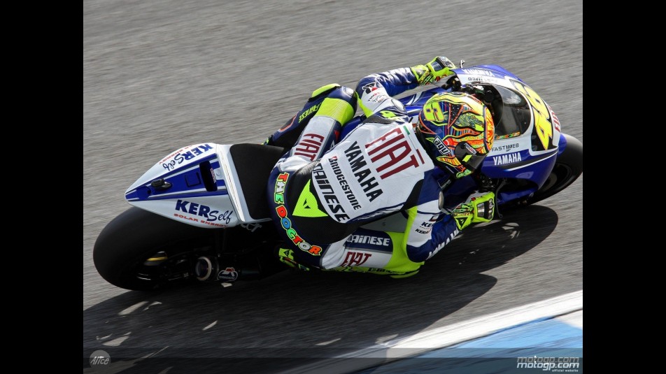 Valentino Rossi in action in Estoril (MotoGP)