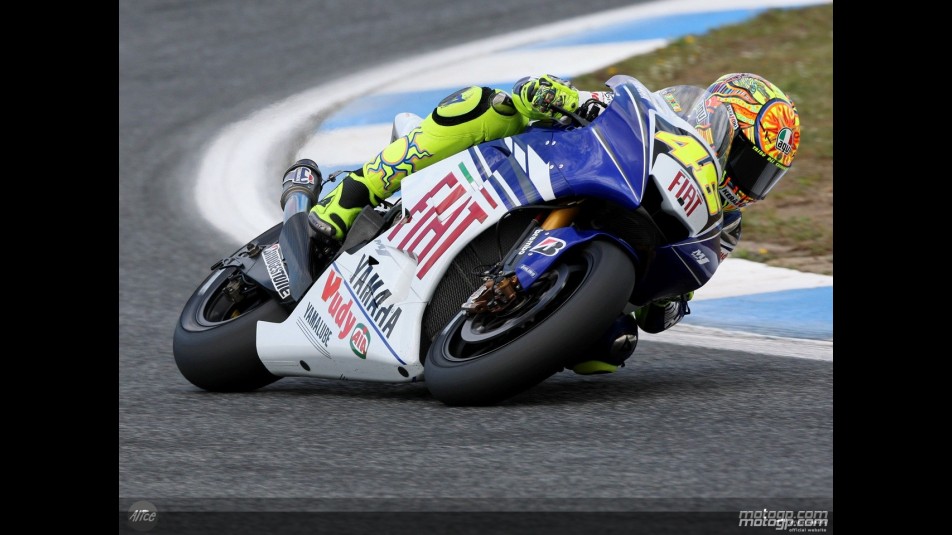 Valentino Rossi in action in Estoril (MotoGP)