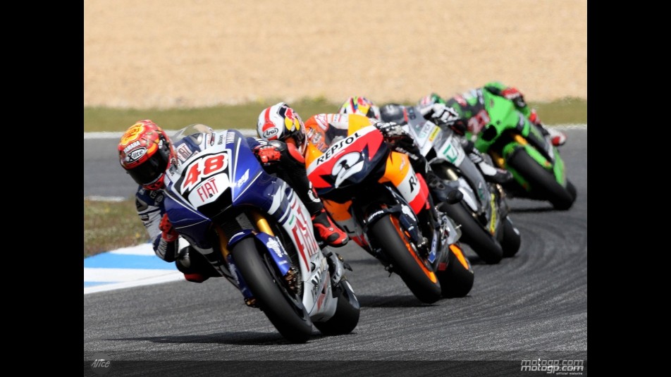 MotoGP group in action in Estoril