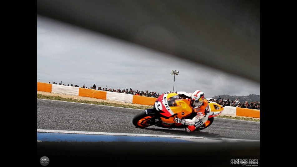 Dani Pedrosa in action in Estoril (MotoGP)