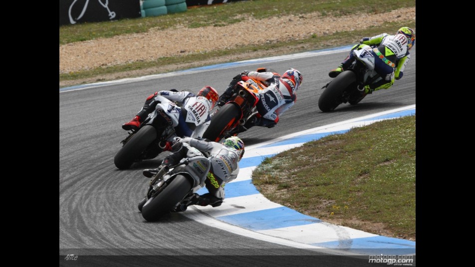 MotoGP group in action in Estoril