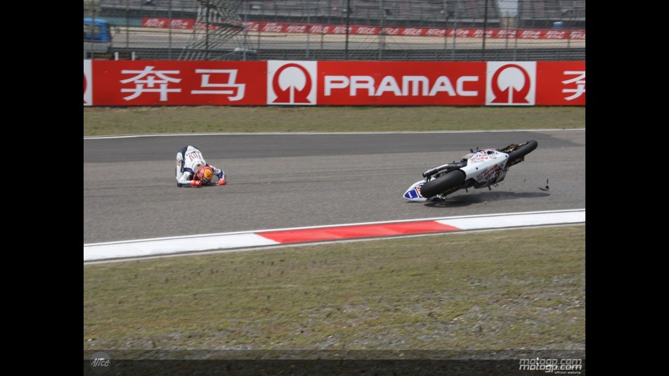Jorge Lorenzo suffer heavy crash at Shanghai