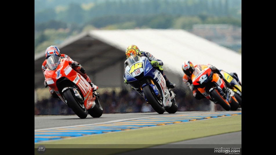 MotoGP group in action in Le Mans