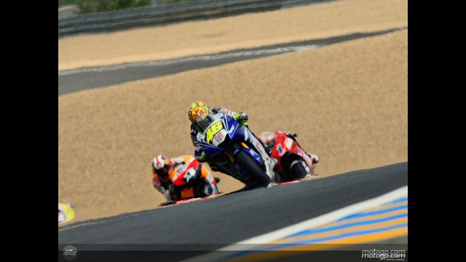 MotoGP group in action in Le Mans