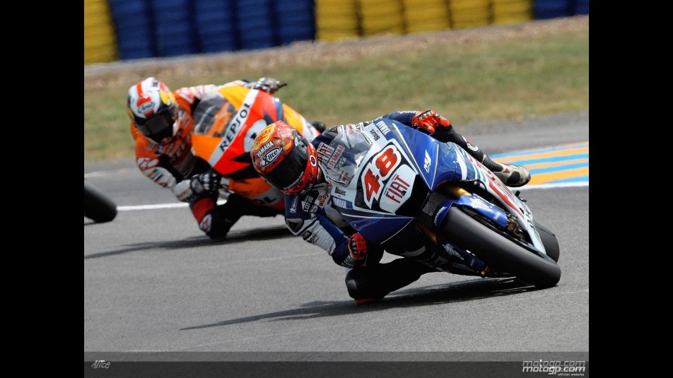 MotoGP group in action in Le Mans