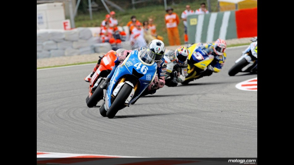 Valentino Rossi in action in Catalunya