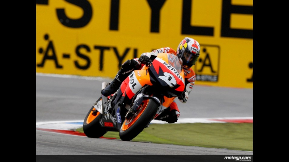 Dani Pedrosa in action in Assen (MotoGP)