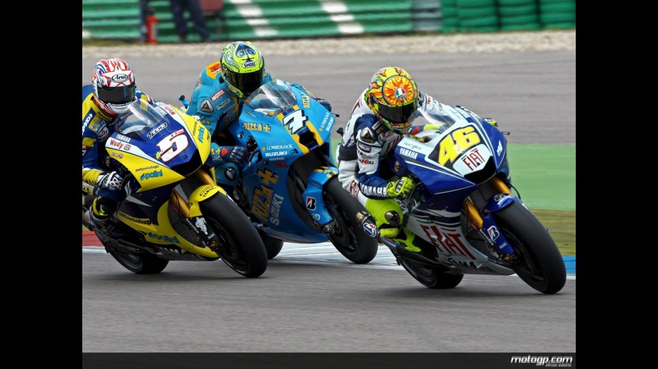 MotoGP group in action in Assen