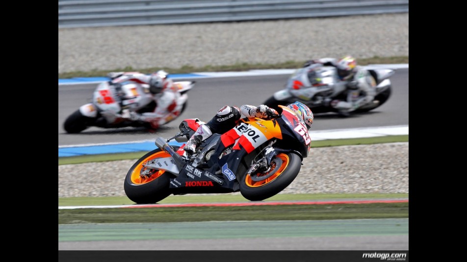 Nicky Hayden in action in Assen (MotoGP)