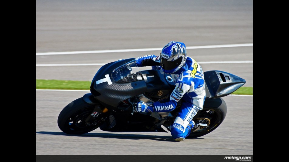 Wataru Yoshikawa of Japan on his Yamaha MotoGP bike