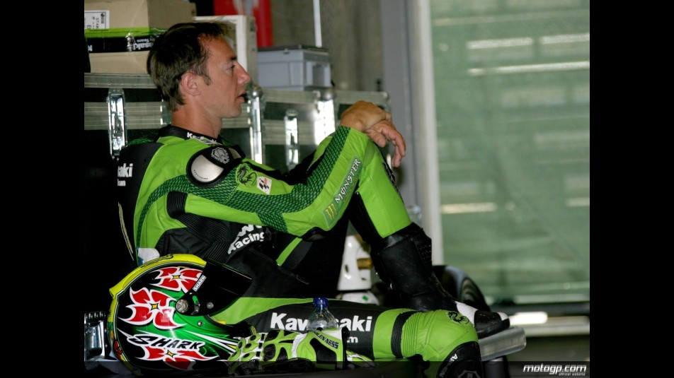 Kawasaki test rider Olivier Jacque