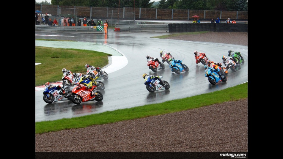 MotoGP group in action in Sachsenring