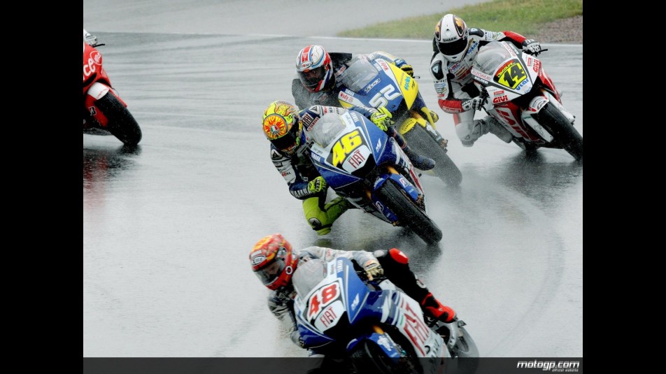MotoGP group in action in Sachsenring