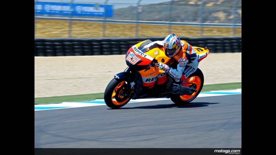 Nicky Hayden in action in Laguna Seca (MotoGP)