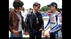 Tom Cruise and Katie Holmes with Jorge Lorenzo at the Red Bull U.S. Grand Prix 