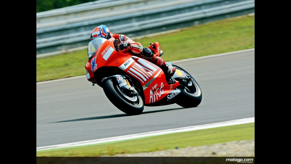 Casey Stoner in action in Brno (MotoGP)