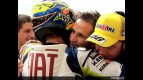Valentino Rossi, Davide Brivio and Uccio after the race in Brno