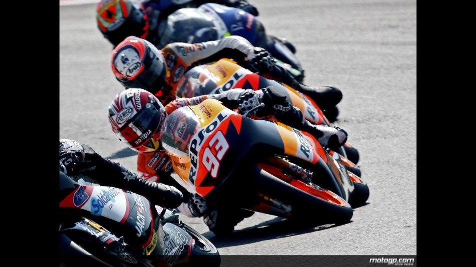 Marc Marquez in action in Misano (125cc)