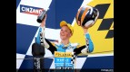 Bradely Smith on the podium at Misano (125cc)