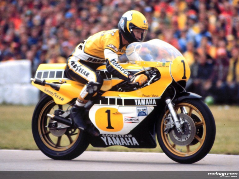 `KingÂ´ Kenny Roberts on his way to his third straight 500cc title with Yamaha in 1980