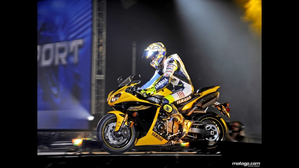 Valentino Rossi at R1 launch in Las Vegas