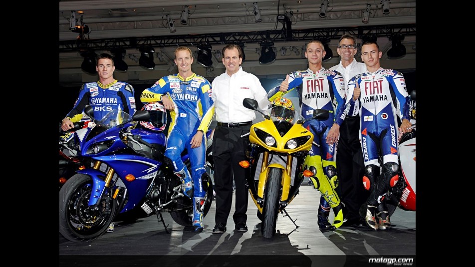 Yamaha rider line-up at R1 launch in Las Vegas