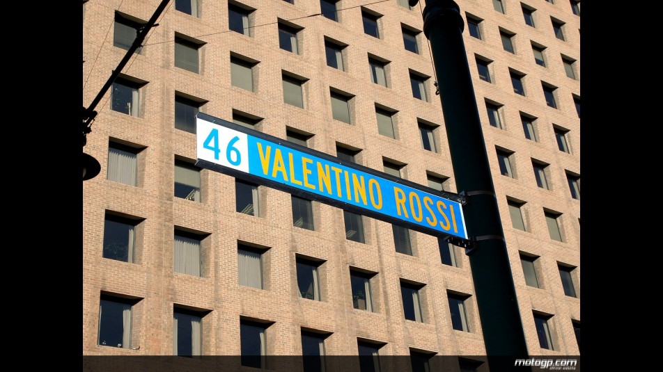 Valentino Rossi Street Sign in Indianapolis