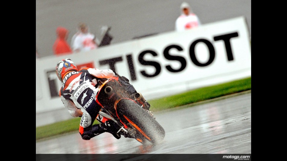 Dani Pedrosa during free practice at Indianapolis