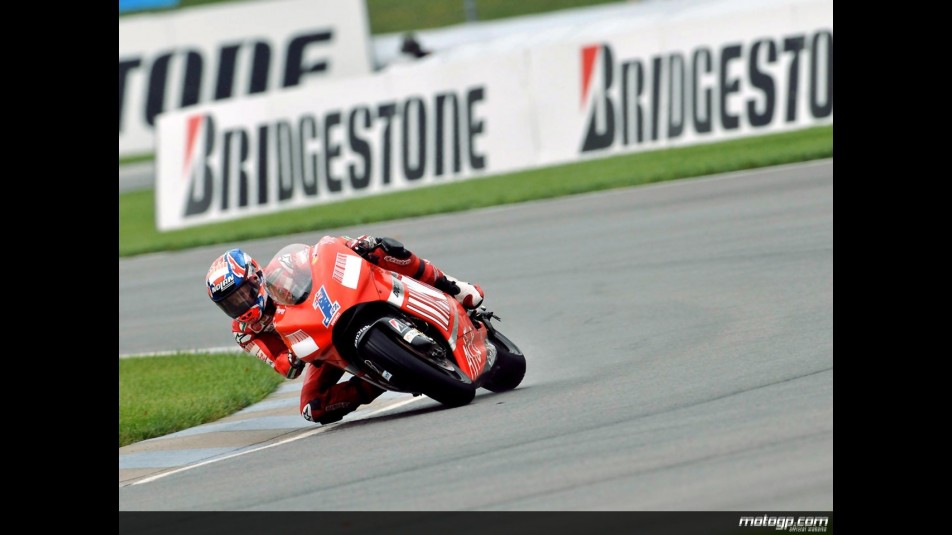 Casey Stoner on track in IMS practice