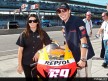 Indy Japan 300 Winner Danica Patrick and Nicky Hayden at the Red Bull Indianapolis Grand Prix