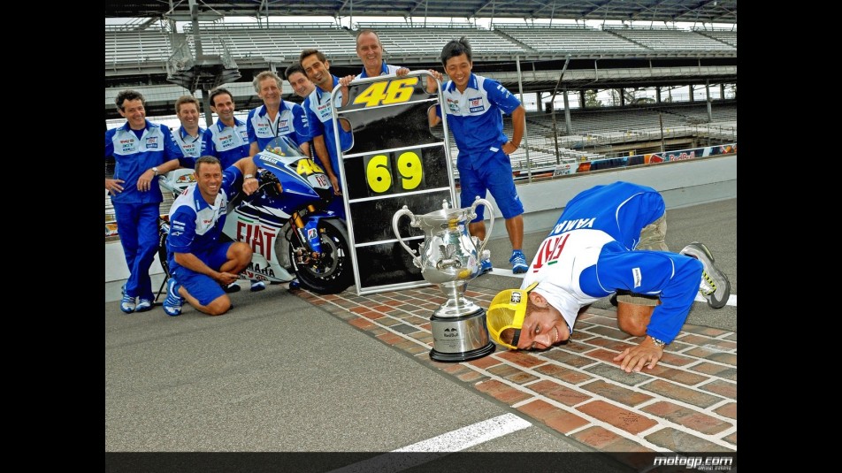 Valentino Rossi hits 69 wins at the Brickyard