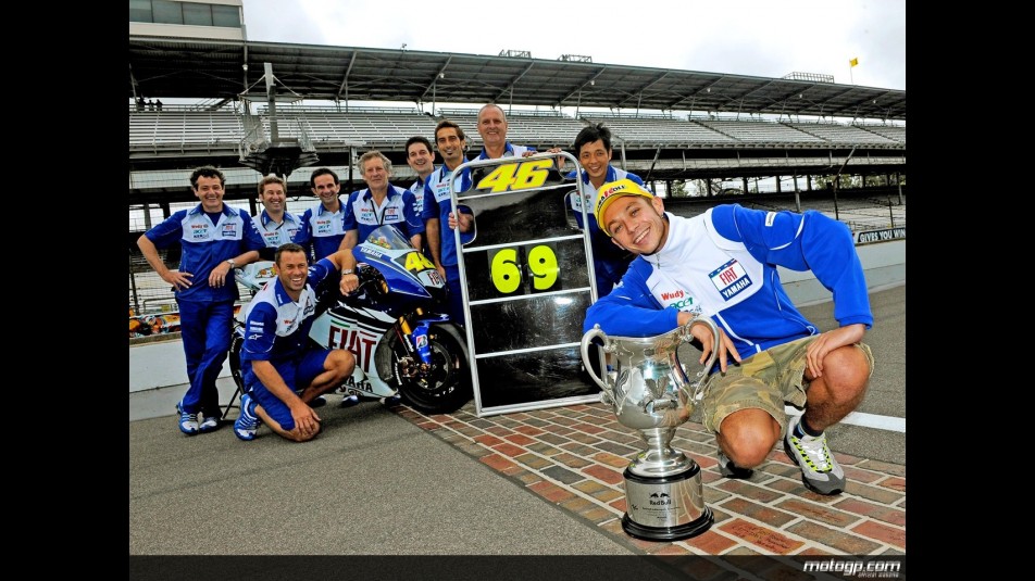 Valentino Rossi hits 69 wins at the Brickyard