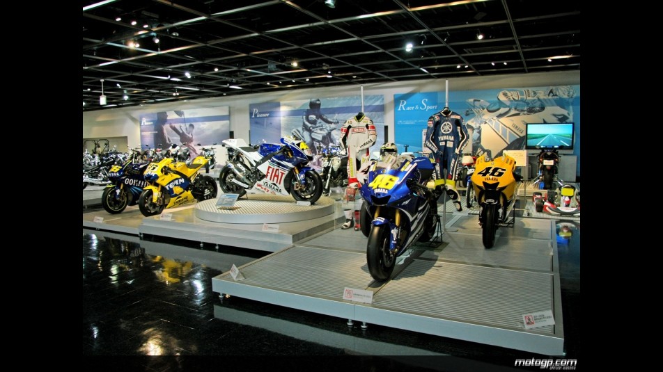 Yamaha MotoGP bikes in Iwata