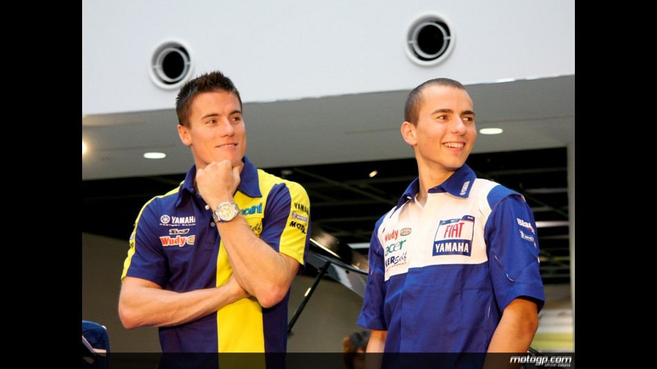 James Toseland and Jorge Lorenzo visit Yamaha´s HQ in Iwata, Japan