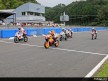 Honda MotoGP riders racing minibikes in Motegi