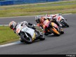 Honda MotoGP riders racing minibikes in Motegi