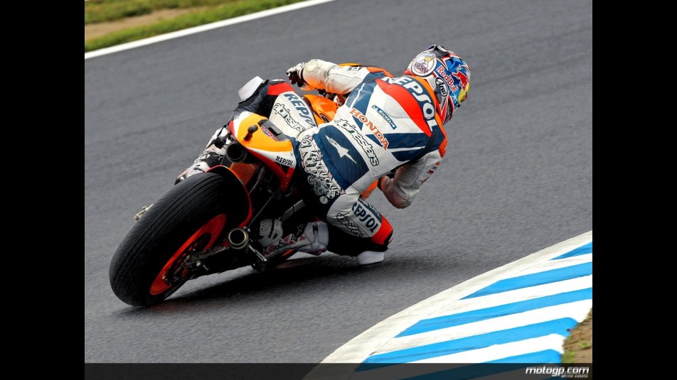 Nicky Hayden during practice in Motegi (MotoGP)