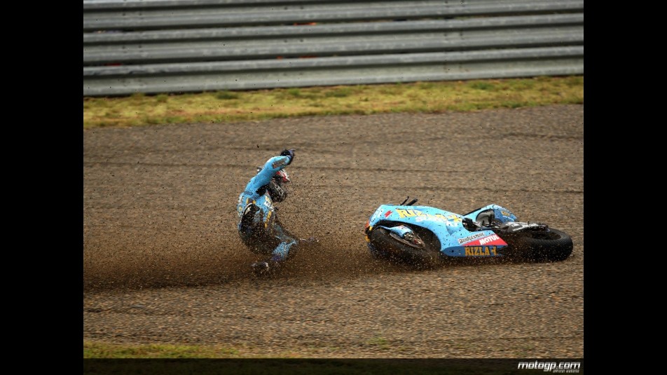 Akiyoshi´s crash during practice in Motegi
