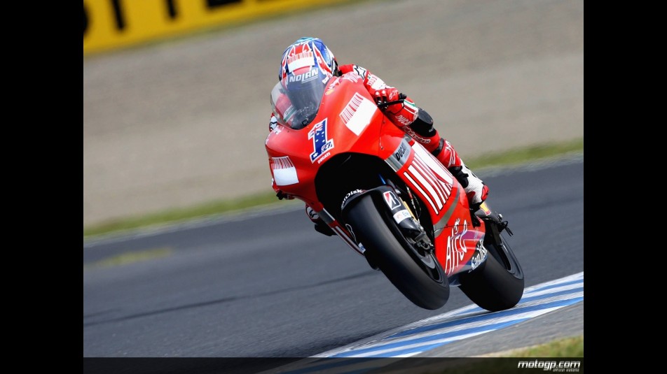 Casey Stoner in action in Motegi