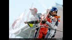Valentino Rossi, Casey Stoner and Nicky Hayden on the podium at Phillip Island