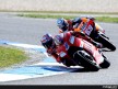 Casey Stoner riding ahead of Nicky Hayden at Phillip Island