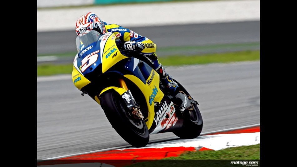 Colin Edwards in action in Sepang