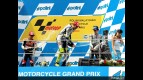 Dani Pedrosa, Valentino Rossi and Andrea Dovizioso celebrate podium in Sepang