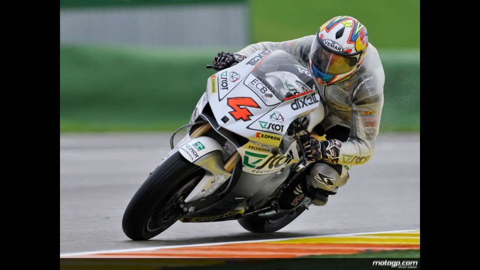 Andrea Dovizioso in action during Practice in Valencia