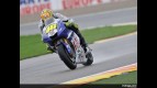 Valentino Rossi in action during Practice in Valencia