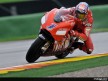Casey Stoner in action during Practice in Valencia